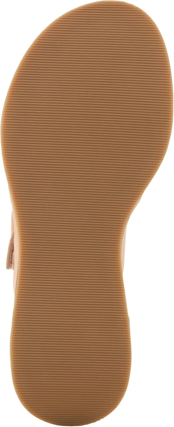PATRIZIA Women's CATTANEO Hook and Loop Platform Wedge Sandals - Laser-Cut Design, Faux Leather, Cushioned Footbed