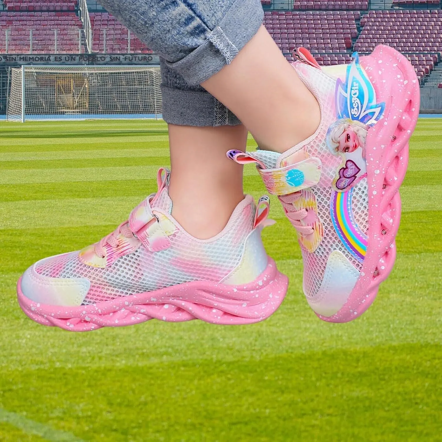 Princess Sneakers for Girls Light Up Shoes Zapatos para Niñas Baby Toddler Shoes Birthday Tenis para Niñas Xmas