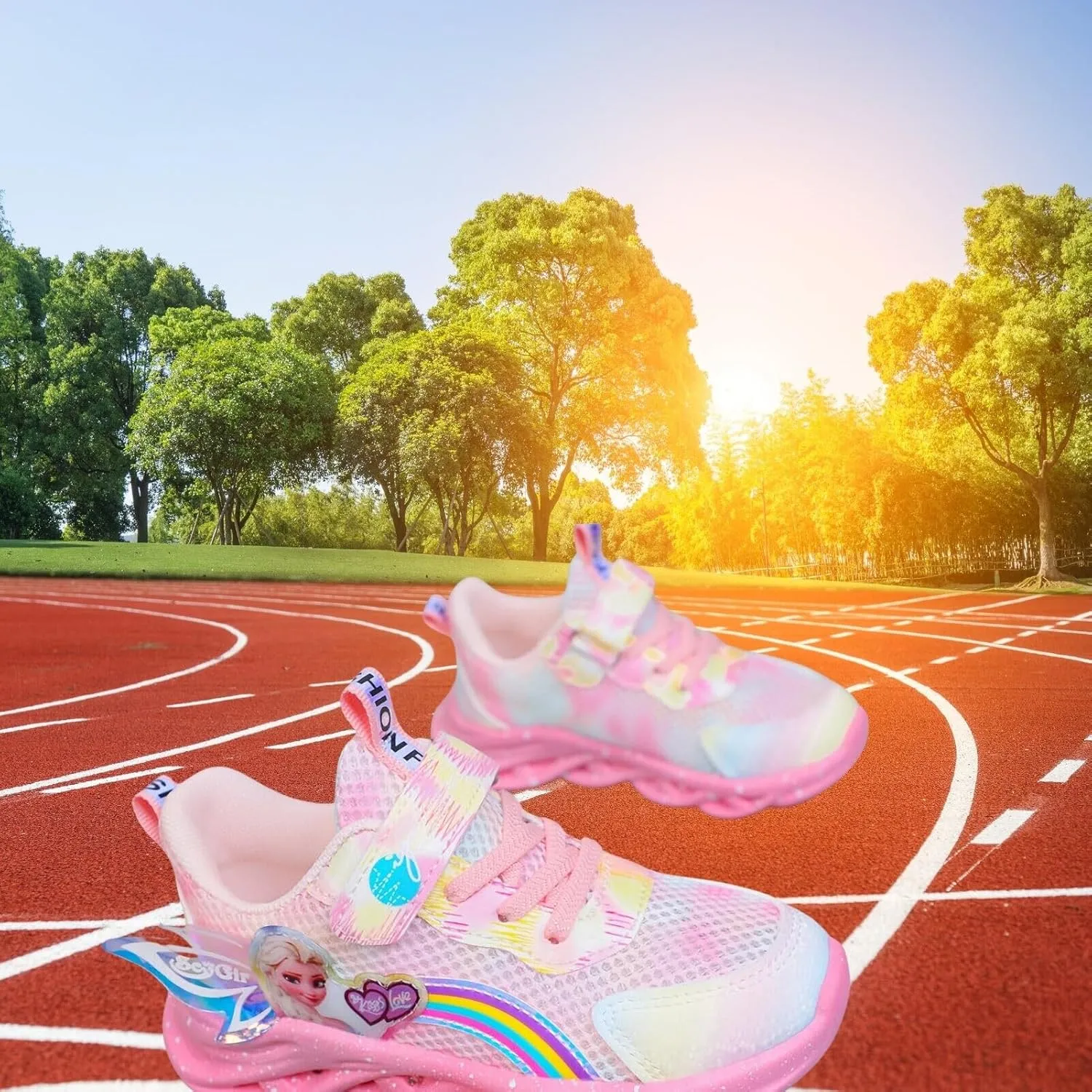 Princess Sneakers for Girls Light Up Shoes Zapatos para Niñas Baby Toddler Shoes Birthday Tenis para Niñas Xmas