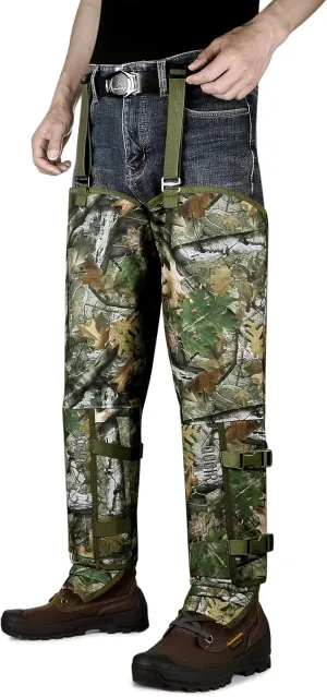 QOGIR Snake Guard Protection Chaps, Snake Bite Protection for Ankle to Thigh Snake Chaps, Waterproof Snake Gaiters