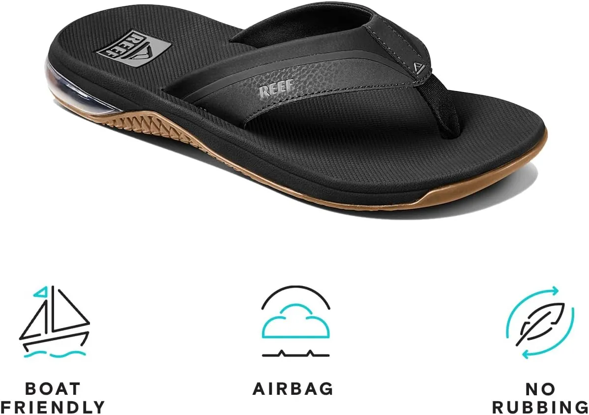 REEF Anchor Men's Beach Flip Flop, Water Friendly, Cushioning Heel Airbag