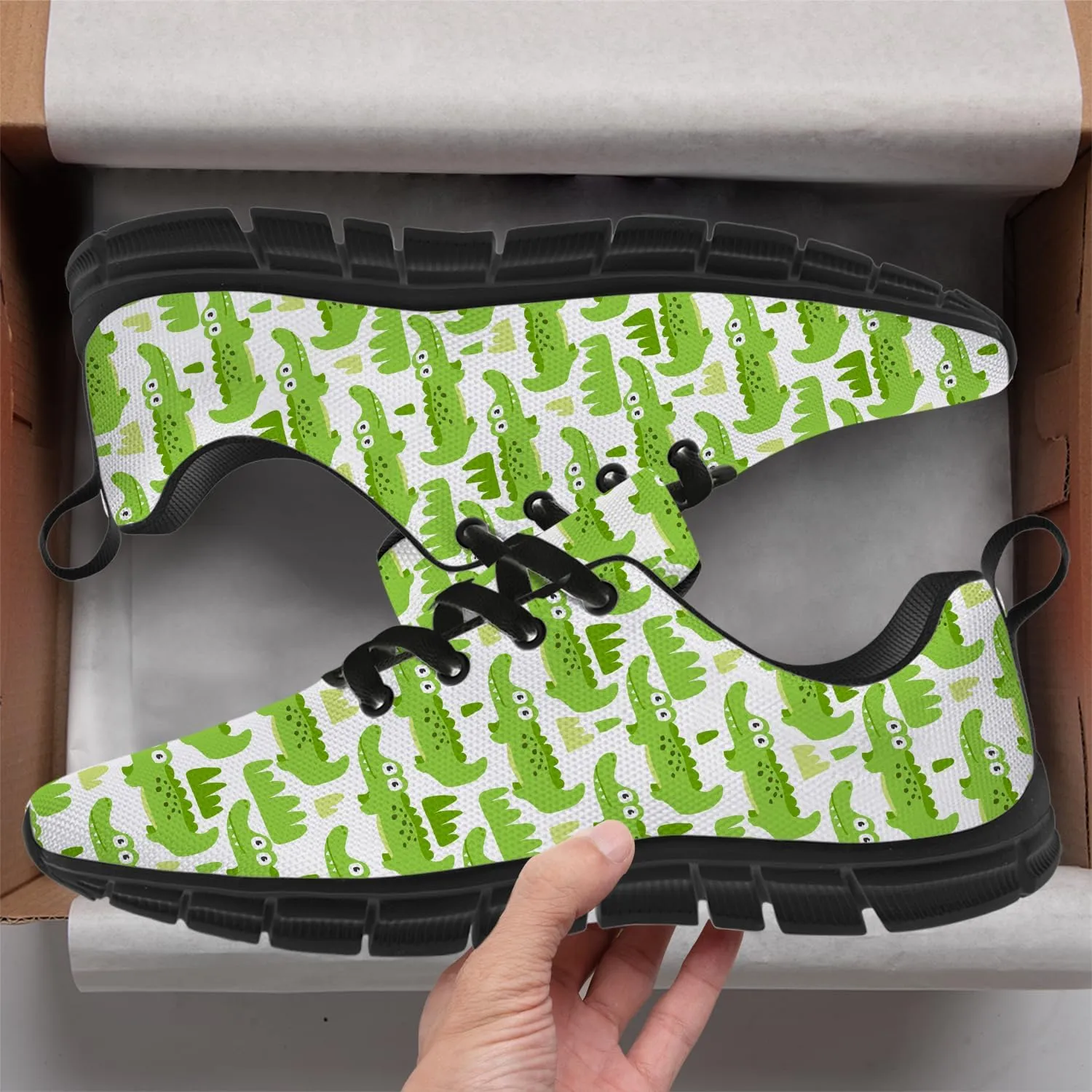Running Shoes for Women Men Walking Sneakers Funny Crocodiles Shoes Gifts for Men Women