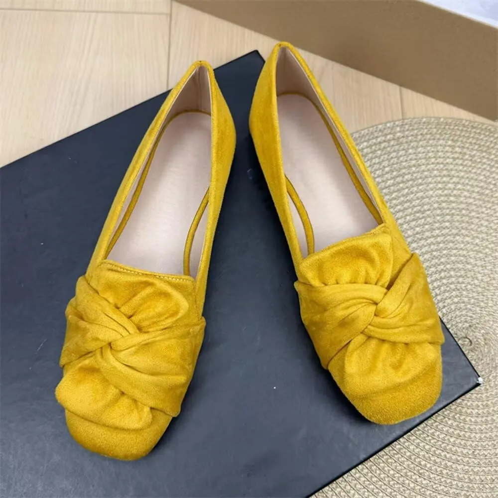 SAILING LU Bows Ballet Flats for Women Comfortable Women's Flat Shoes Pointed Toe Memory Foam Slip on Flats Shoes