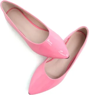 SAILING LU Womens Suede Pointed Toe Ballet Flats Comfortable Wedding Party Casual Slip-On Ballerina Dressy Shoes for Women Walking Shoes