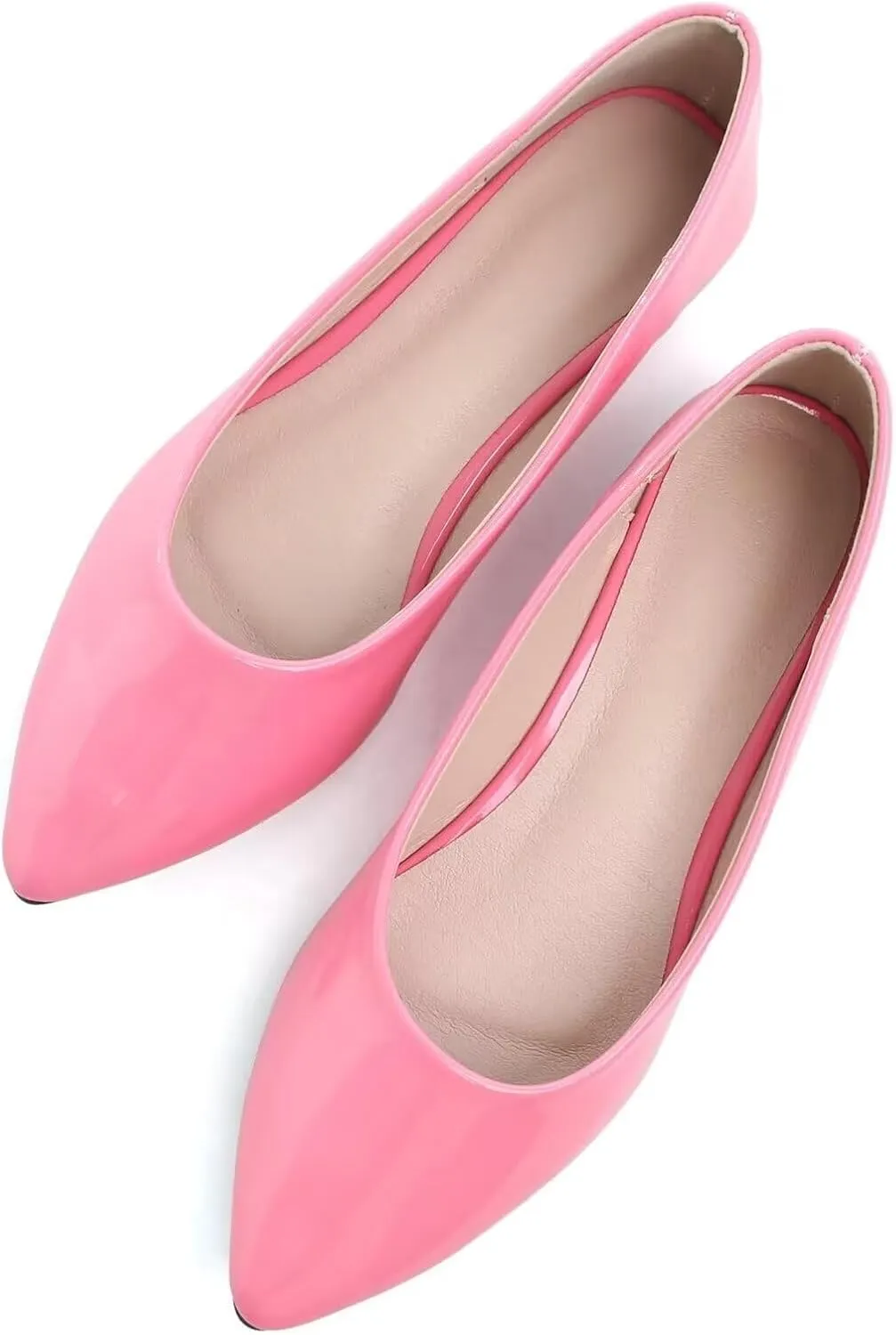SAILING LU Womens Suede Pointed Toe Ballet Flats Comfortable Wedding Party Casual Slip-On Ballerina Dressy Shoes for Women Walking Shoes