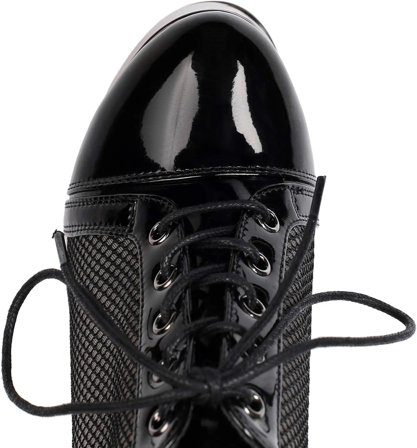 SAMMITOP Women's Round Toe Lace Up Ankle Boots Platform High Heel Pumps Party Dress Shoes