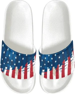 Sandals Slides for Men Non Slip Slippers White Sole Casual Summer Shoes Beach Slides