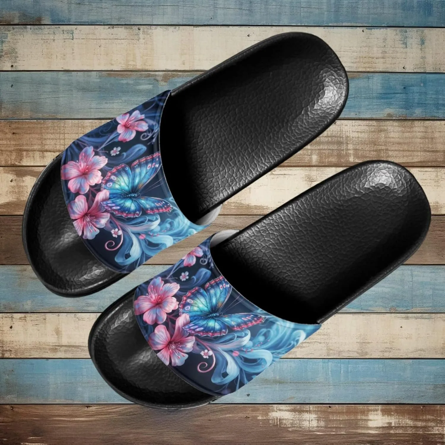 Sandals Slides for Women Non Slip Slippers Lightweight Casual Peep Toe Summer Shoes Beach Slides