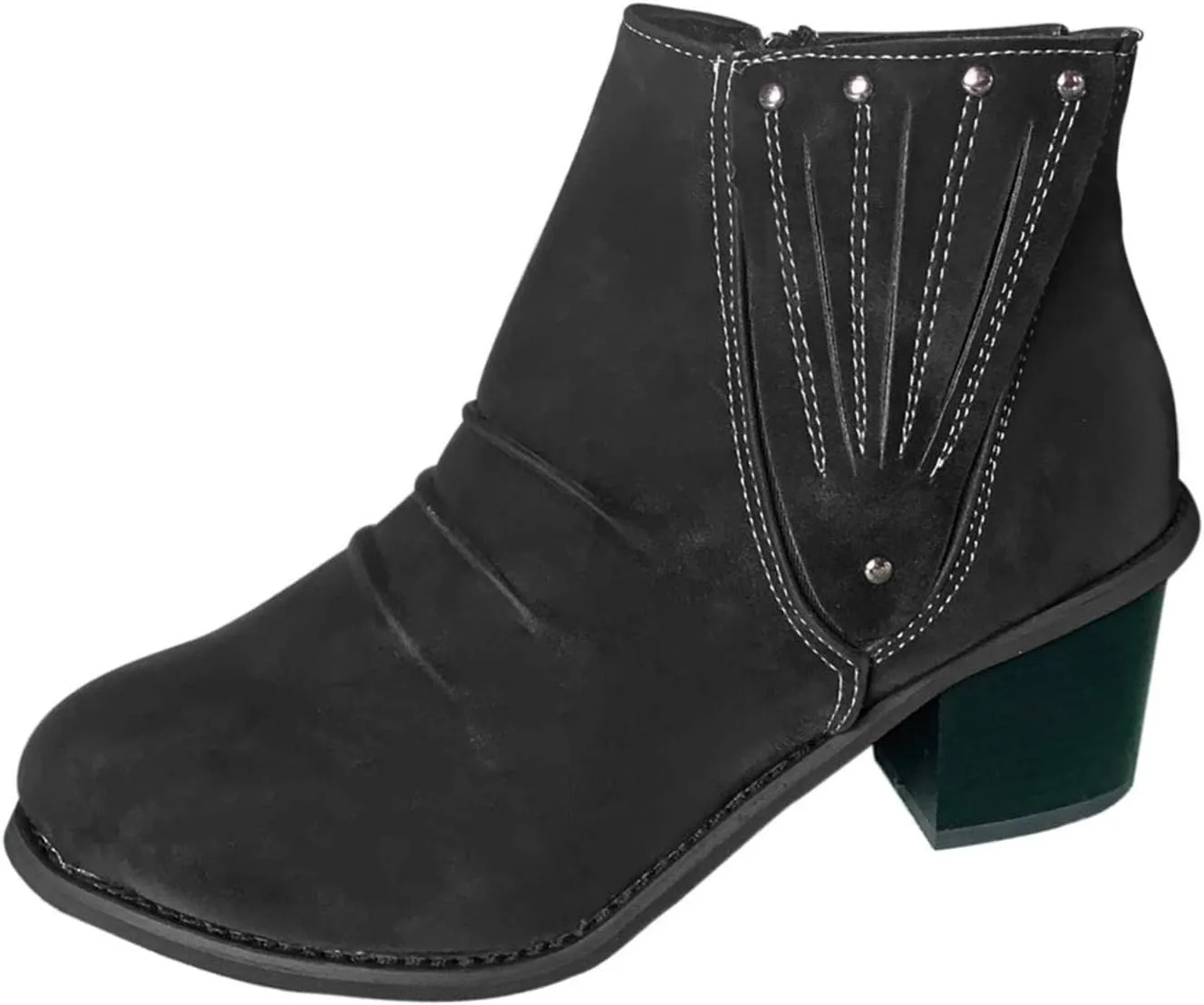 SBGMoSJ Comfortable Black Ankle Boots for Women Low Heel White Boots for Men Womens Leather Ankle Boots Wide Wide Width Shoes for Women Dress Platform Ankle Boots for Women Low Heel