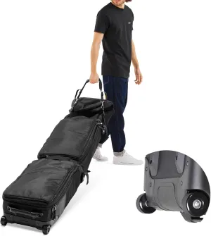 Ski Bags for Air Travel with Wheels - Snowboard Bag Up to 210CM 900D Heavy Duty Oxford Waterproof Fabric, Large Capacity Adjustable Length Padded Ski Bag, Fits Skiing Boards or Snowboarding Boards