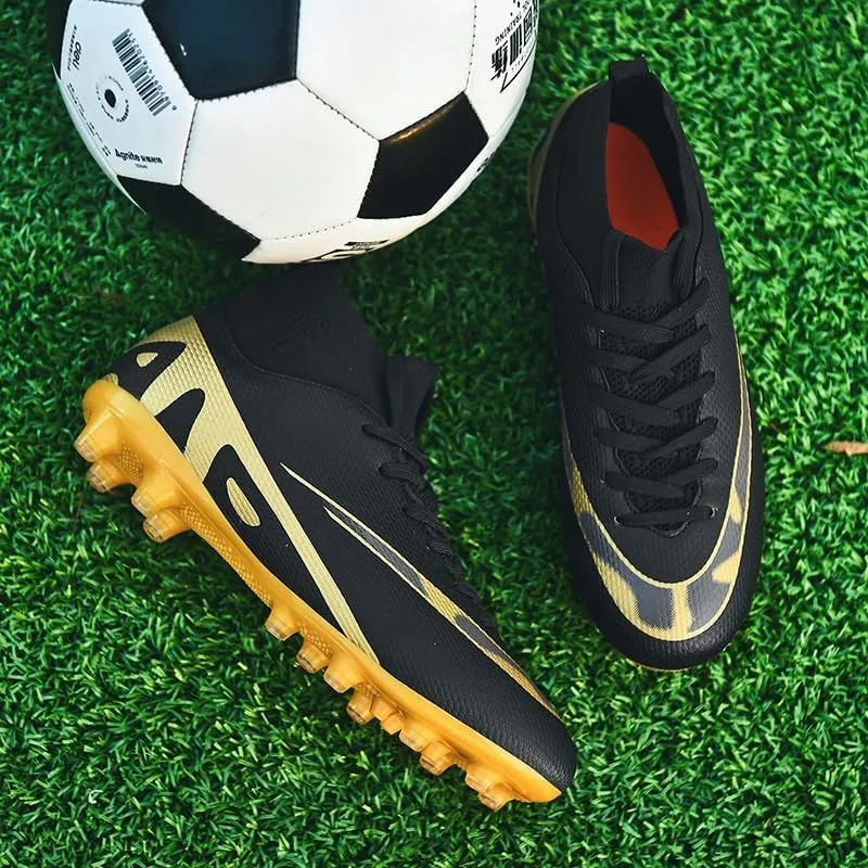 Soccer Cleats Men Soccer Boots Outdoor Turf Training Youth Soccer Cleats High-Top for Big Boys Soccer Shoes