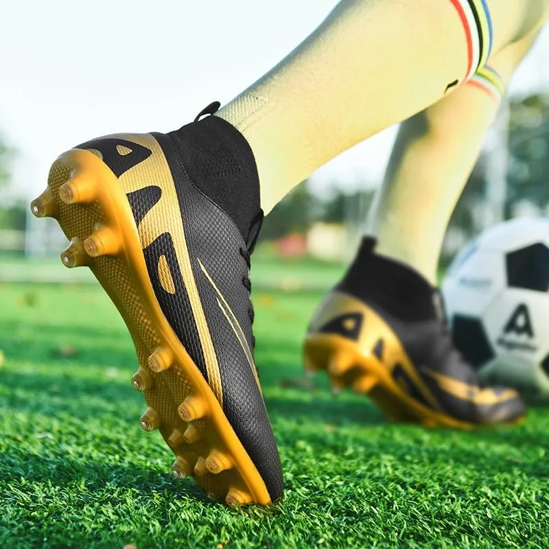 Soccer Cleats Men Soccer Boots Outdoor Turf Training Youth Soccer Cleats High-Top for Big Boys Soccer Shoes