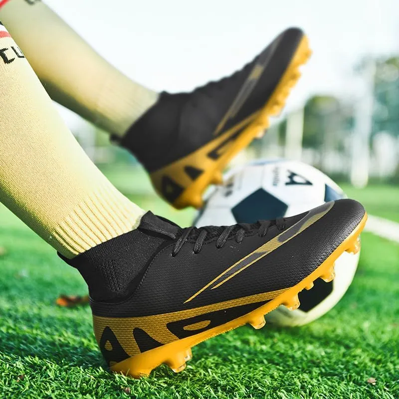 Soccer Cleats Men Soccer Boots Outdoor Turf Training Youth Soccer Cleats High-Top for Big Boys Soccer Shoes