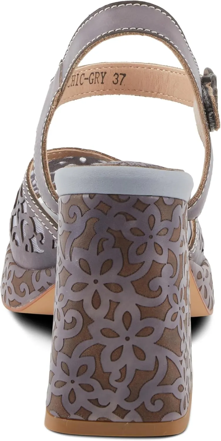 Spring Step L'Artiste Women's SAVYCHIC Platform Sandals - Open Toe, Leather and Mesh, Hook and Loop Closure