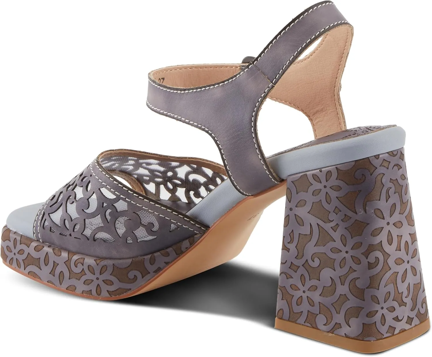 Spring Step L'Artiste Women's SAVYCHIC Platform Sandals - Open Toe, Leather and Mesh, Hook and Loop Closure