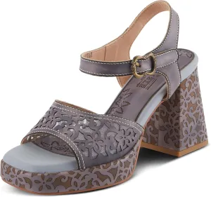 Spring Step L'Artiste Women's SAVYCHIC Platform Sandals - Open Toe, Leather and Mesh, Hook and Loop Closure