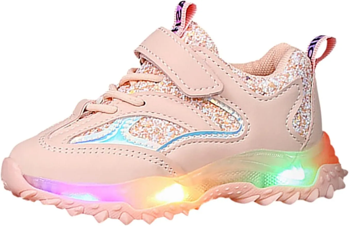 Spring Summer Boys Girls Sports Sneakers Toddler Infant Baby Casual Tennis Light Up Platform Chunky Heel Shoes