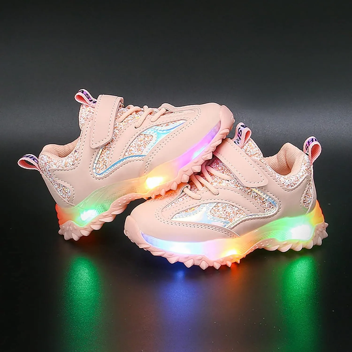 Spring Summer Boys Girls Sports Sneakers Toddler Infant Baby Casual Tennis Light Up Platform Chunky Heel Shoes