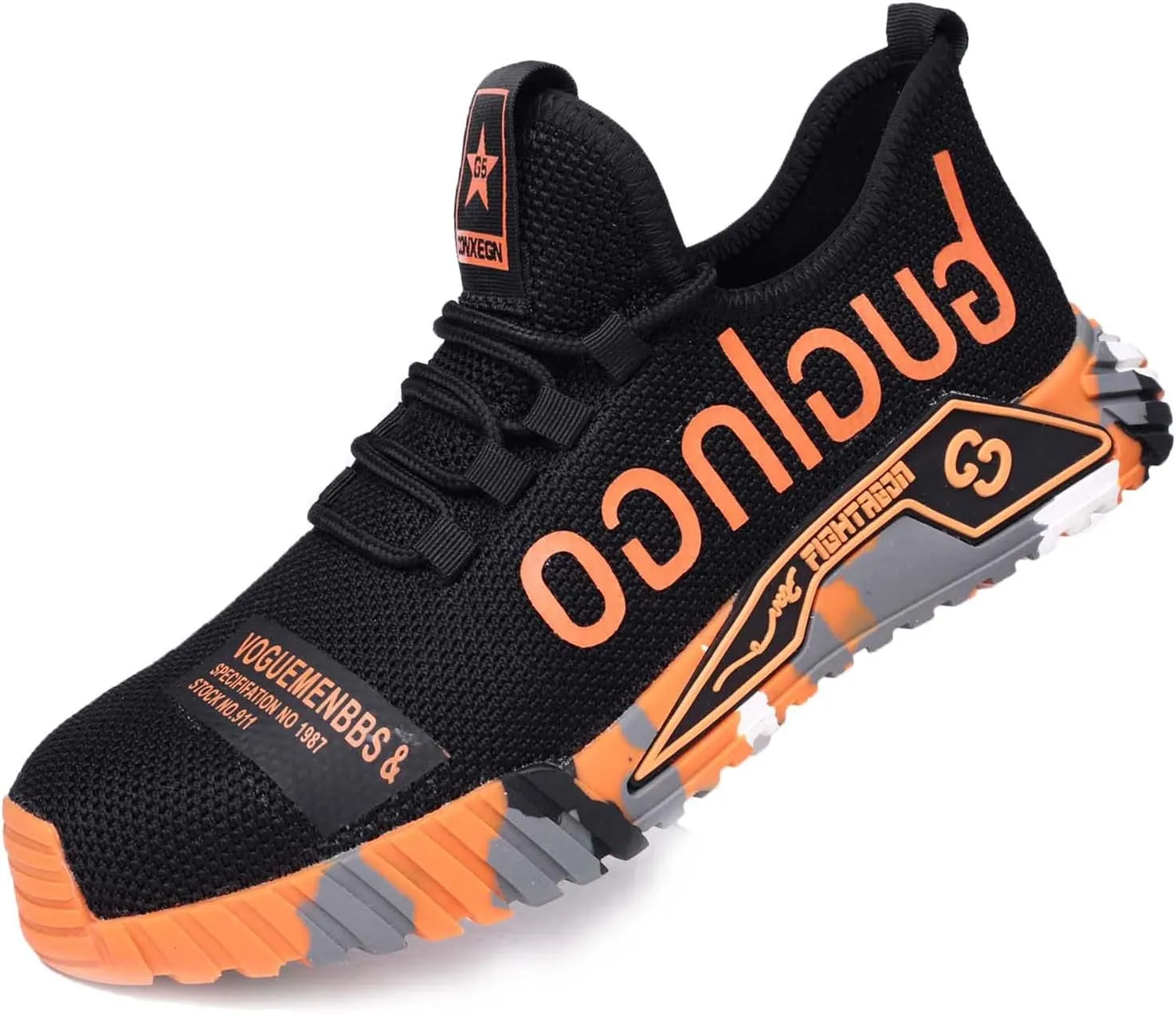 Steel Toe Shoes for Men Safety Sneakers Lightweight Work Shoes Women Breathable Slip Resistant Colorful Construction Sneakers