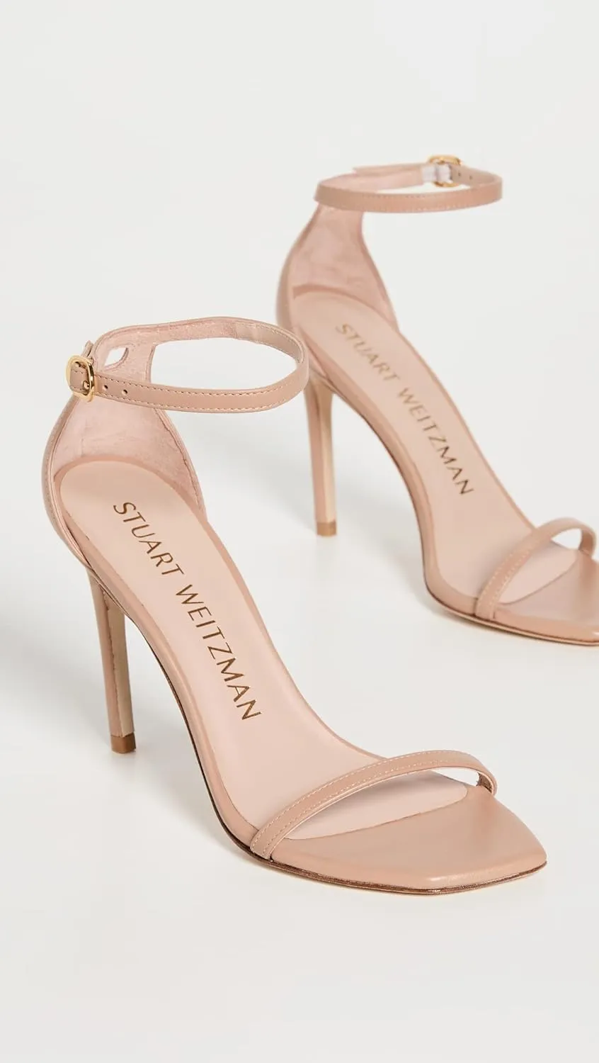 Stuart Weitzman Women's Nudistcurve 100 Smooth Leather Sandals
