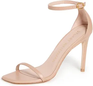 Stuart Weitzman Women's Nudistcurve 100 Smooth Leather Sandals