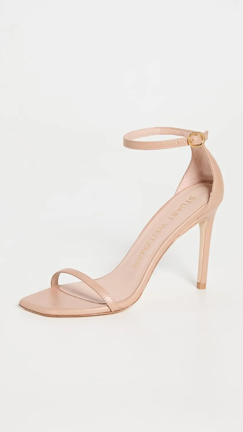 Stuart Weitzman Women's Nudistcurve 100 Smooth Leather Sandals