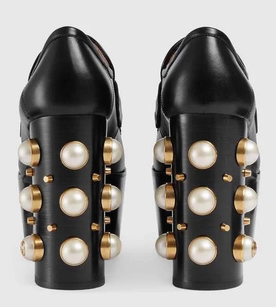 Studded Leather Horsebit Loafers