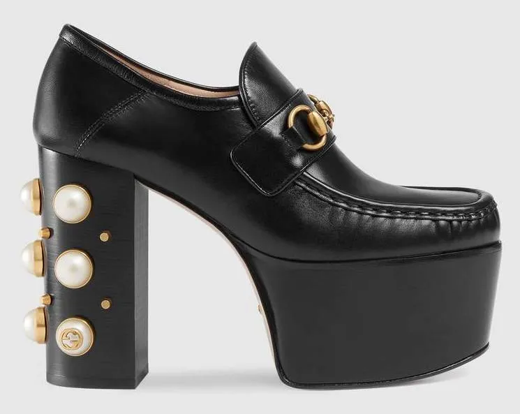 Studded Leather Horsebit Loafers