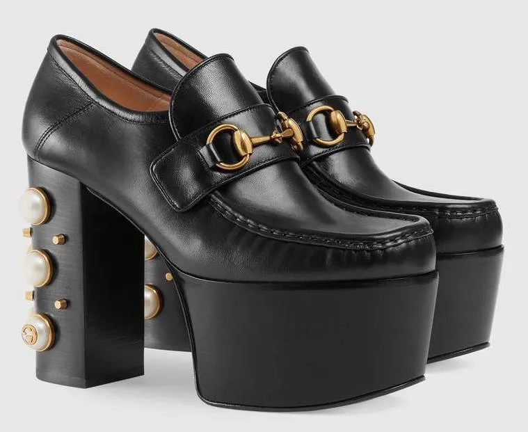 Studded Leather Horsebit Loafers