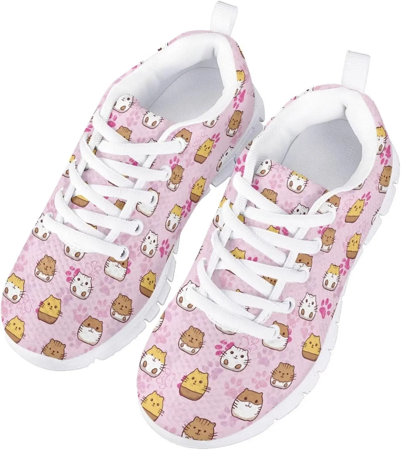 Tennis Shoes for Girls Sneakers Flat Walking Breathable Casual Gym Shoes