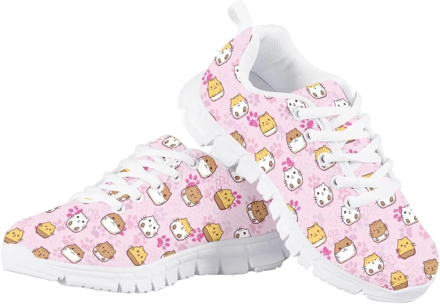 Tennis Shoes for Girls Sneakers Flat Walking Breathable Casual Gym Shoes