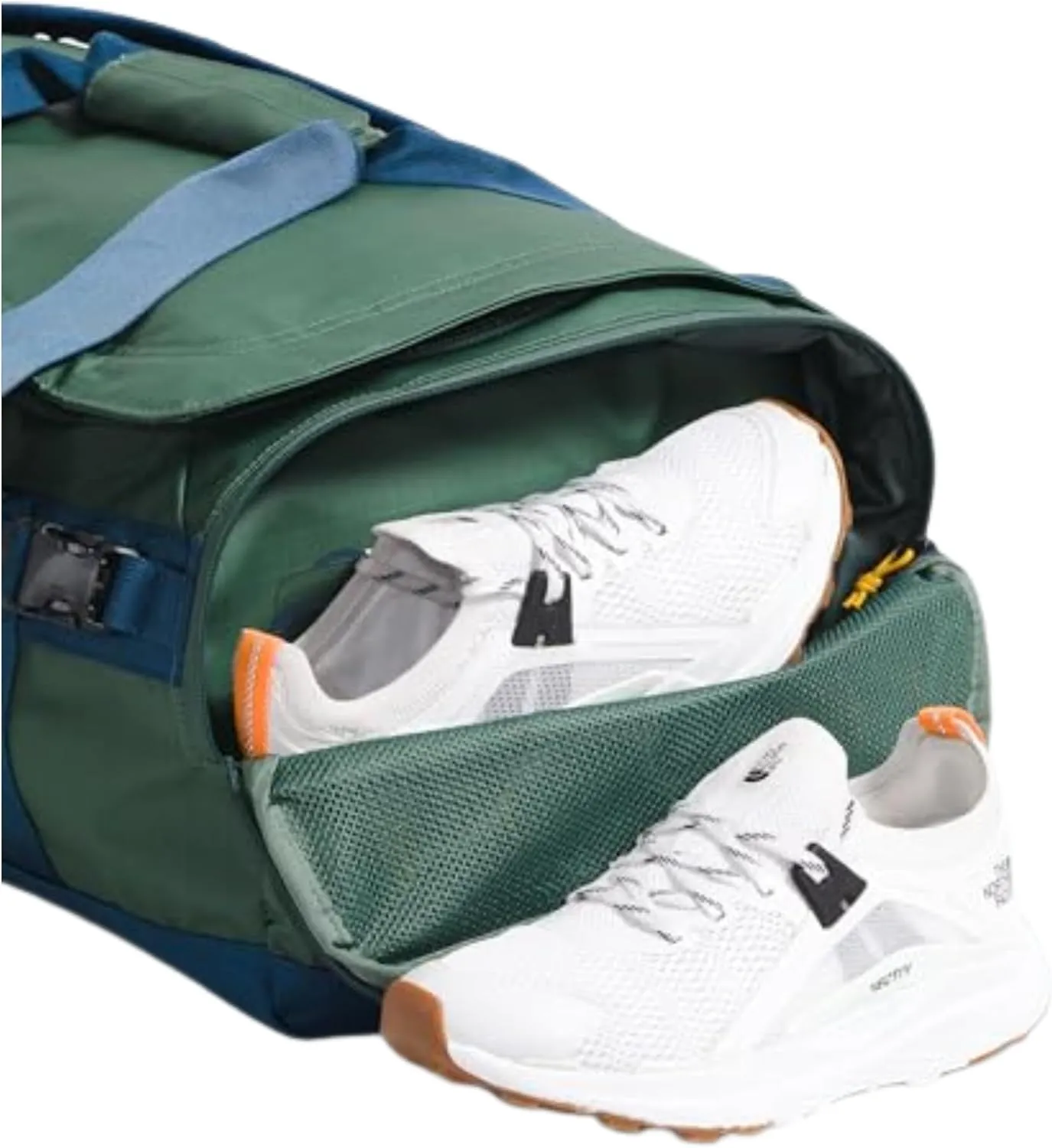 THE NORTH FACE Base Camp Voyager Duffel—42L - PFAS Free, Duck Green/Shady Blue, One Size