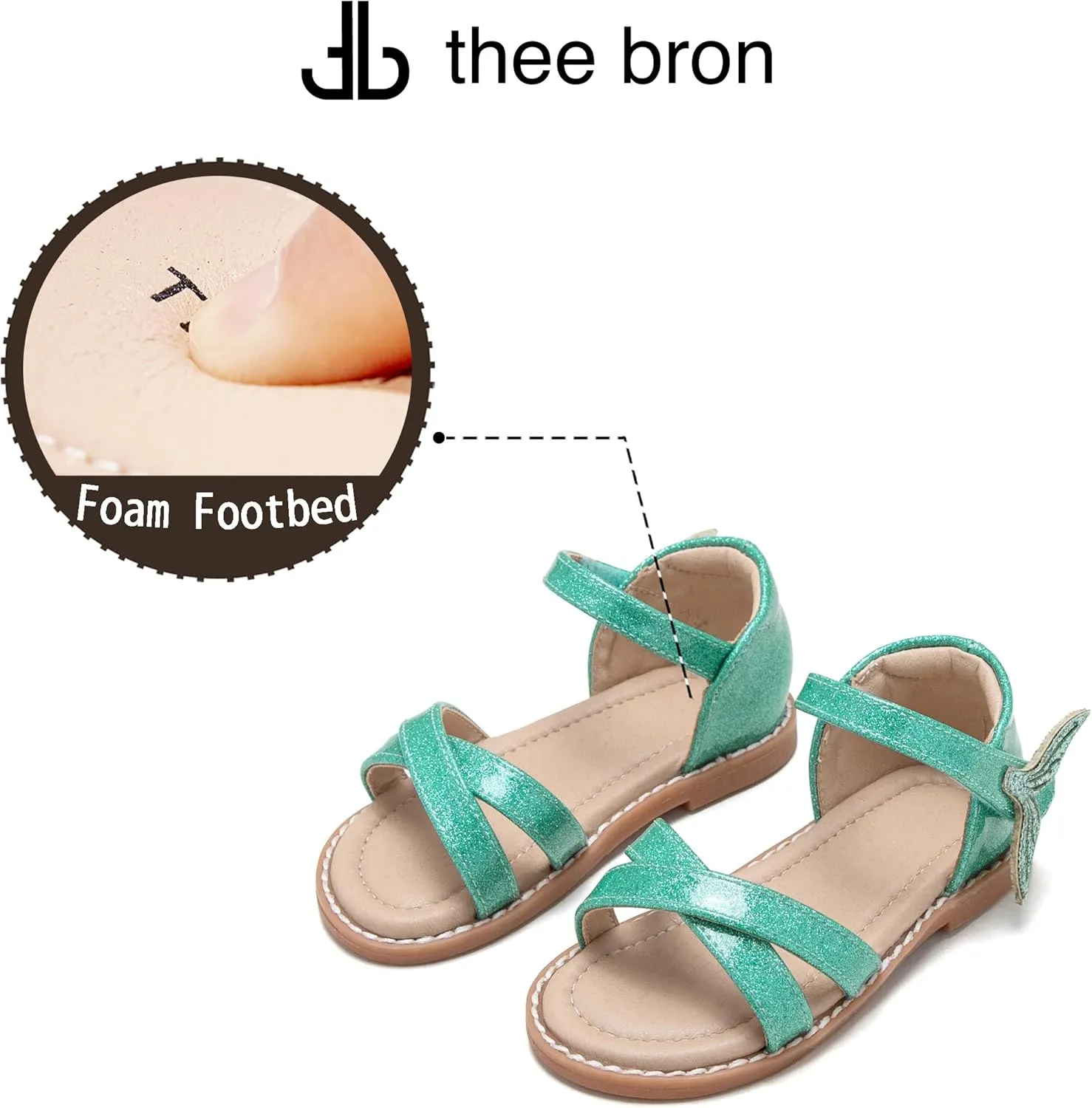 THEE BRON Toddler Girl Dress Sandals Sandalias para Nias