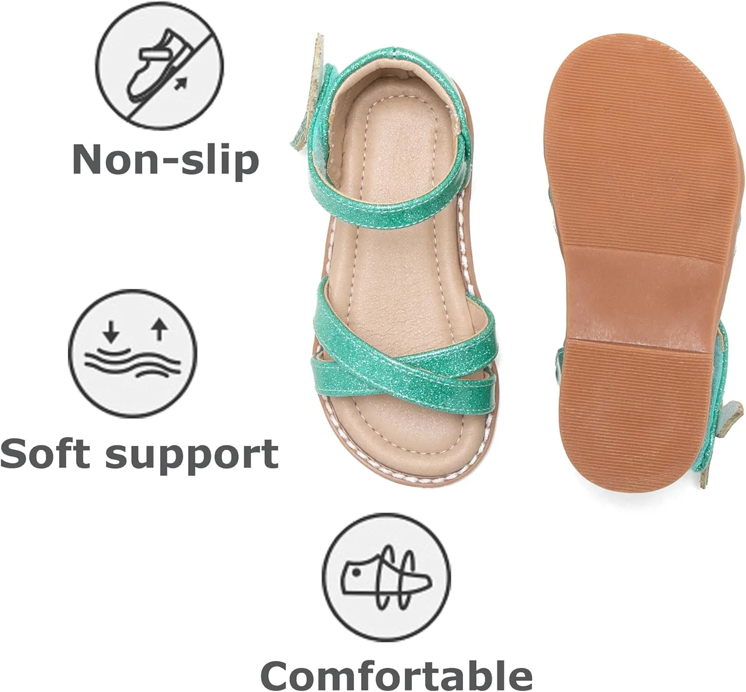 THEE BRON Toddler Girl Dress Sandals Sandalias para Nias