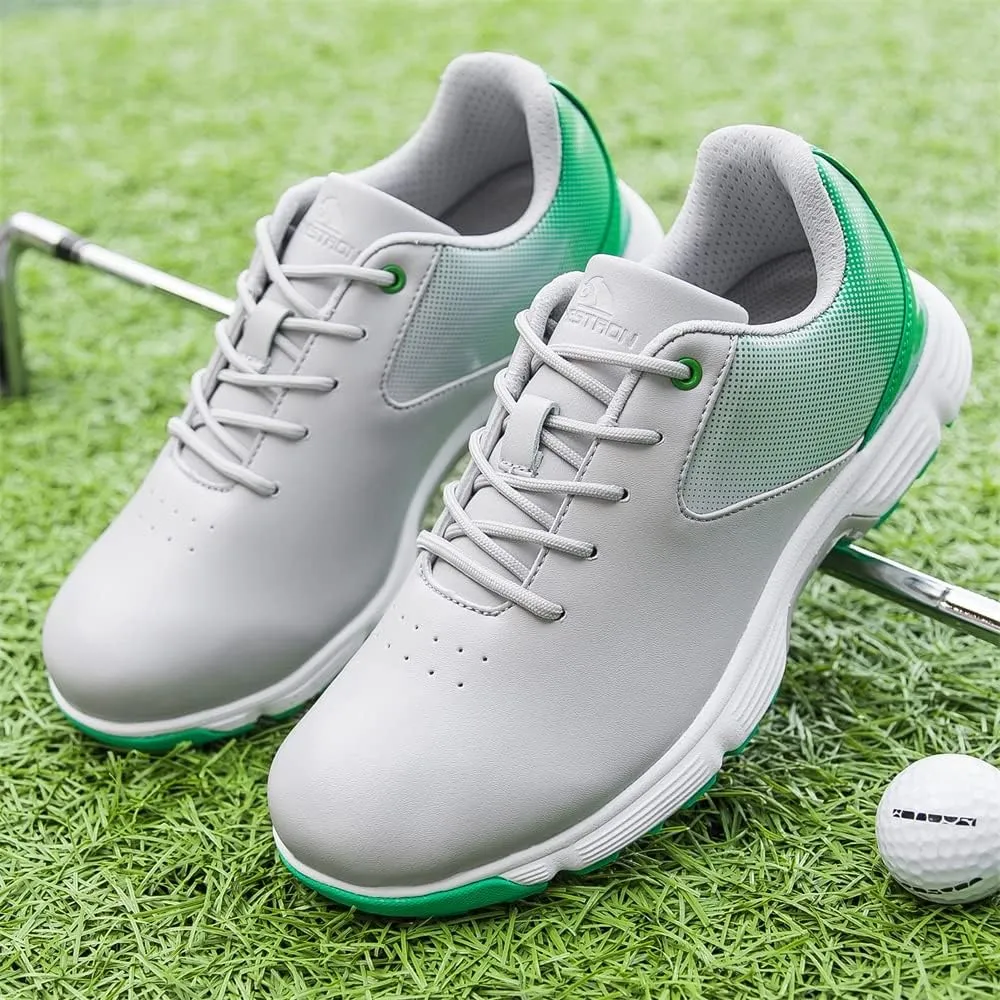 THESTRON Men Golf Shoes Mesh Breathable Breathable Golf Walking Sport Sneakers 7 Spikes Golf Trainers …