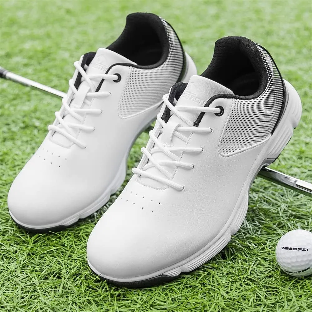 THESTRON Men Golf Shoes Mesh Breathable Breathable Golf Walking Sport Sneakers 7 Spikes Golf Trainers …