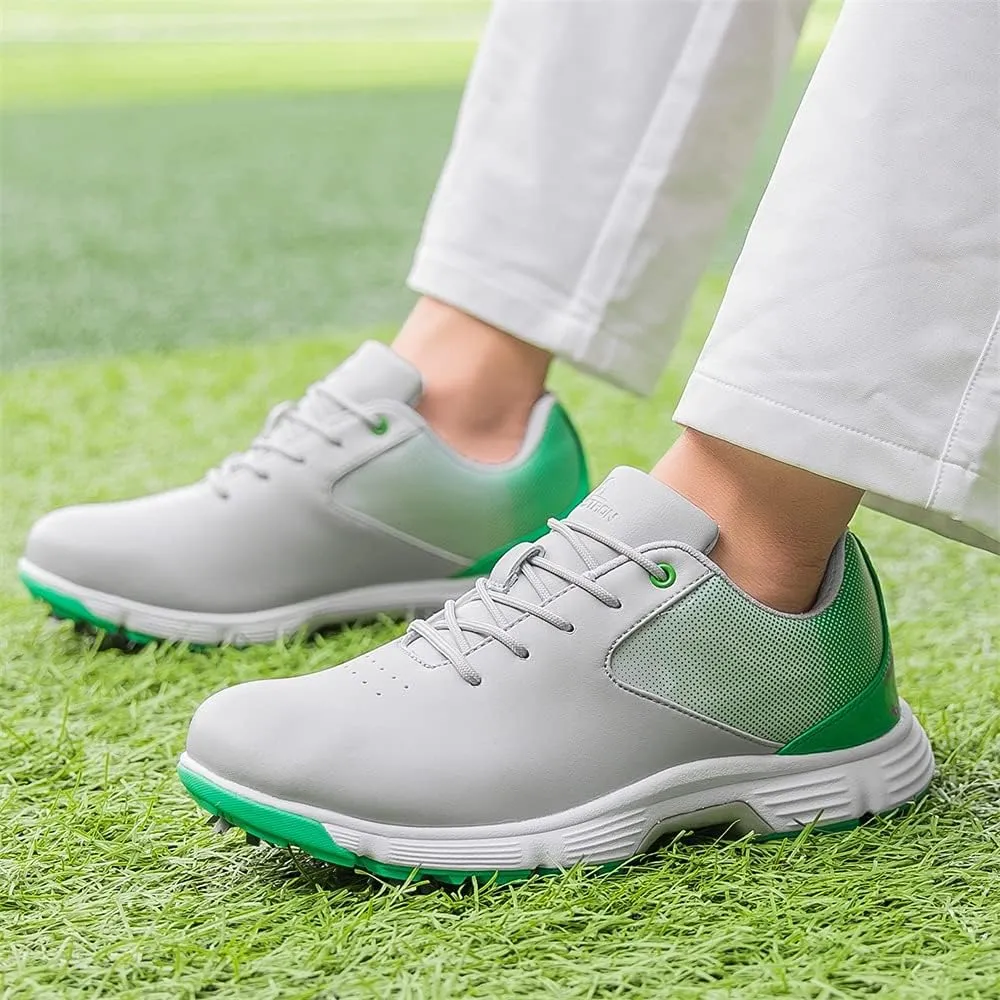 THESTRON Men Golf Shoes Mesh Breathable Breathable Golf Walking Sport Sneakers 7 Spikes Golf Trainers …