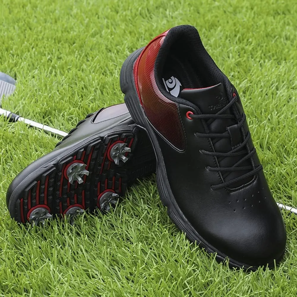 THESTRON Men Golf Shoes Mesh Breathable Breathable Golf Walking Sport Sneakers 7 Spikes Golf Trainers …