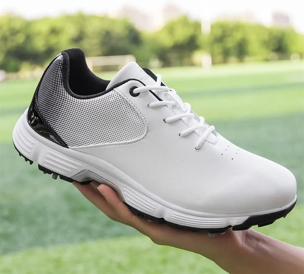 THESTRON Men Golf Shoes Mesh Breathable Breathable Golf Walking Sport Sneakers 7 Spikes Golf Trainers …