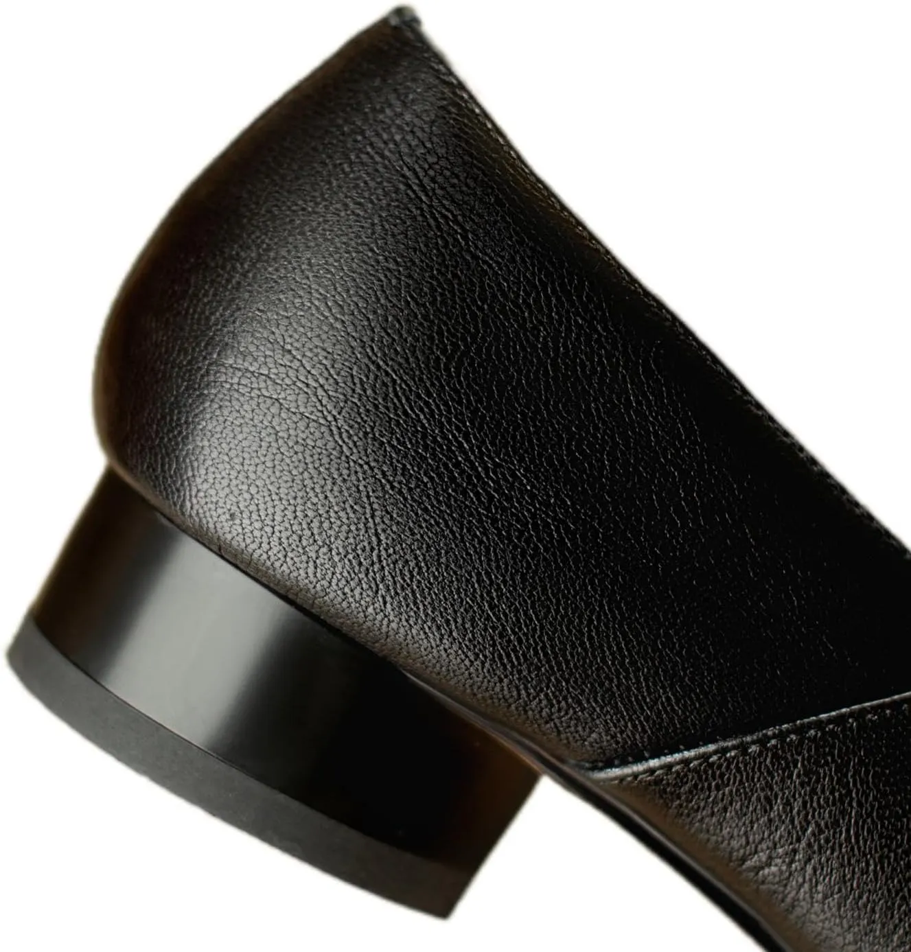 TinaCus Women's Genuine Leather Square Toe Simple Slip On Handmade Office Flats
