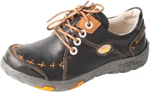 TMA EYES Women's Leather Non-Slip lace-up Leather Fashion Shoes Flats Comfortable with Hand-Stitched Design