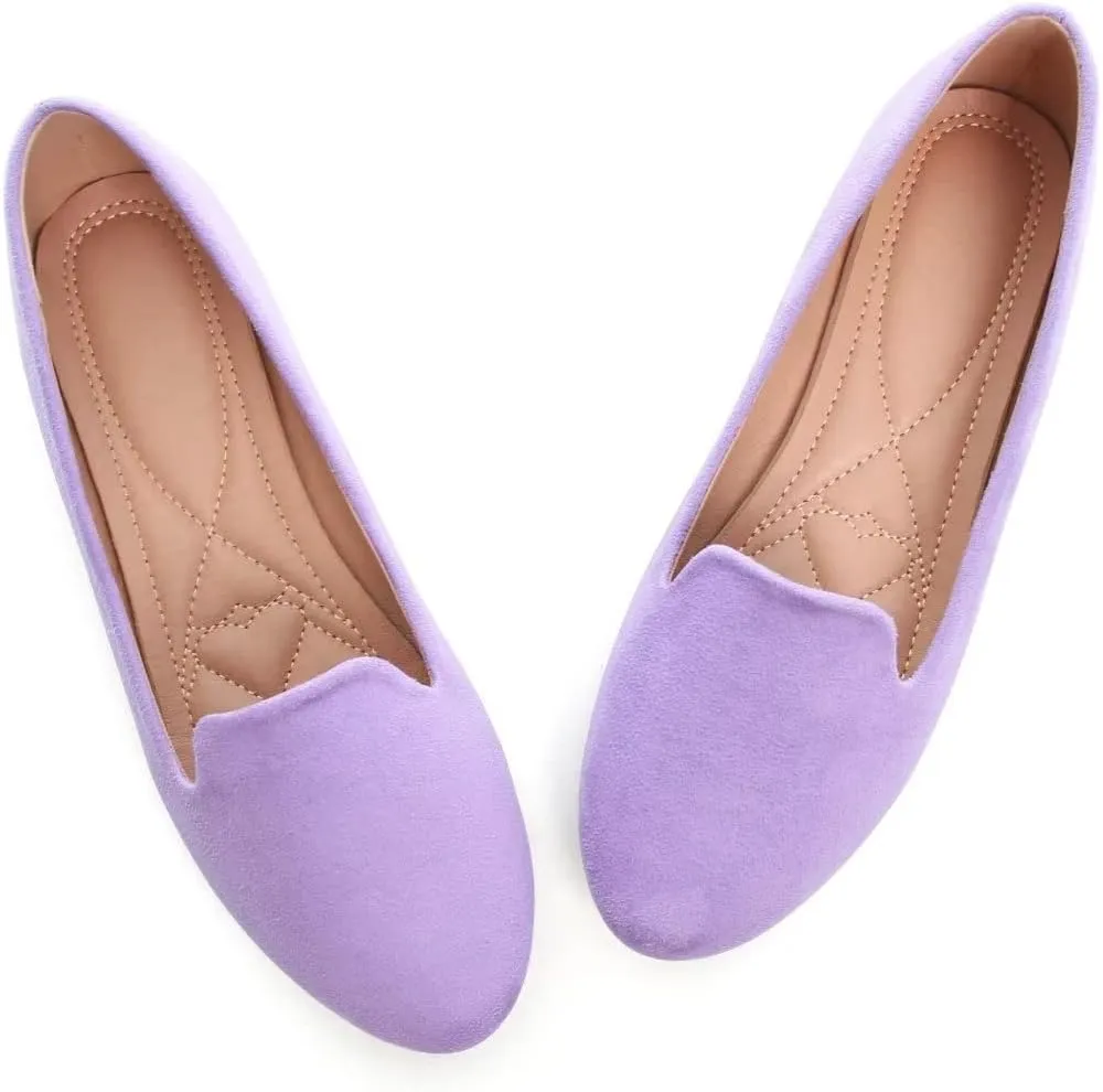 TN TANGNEST Slduv7 Women's Fashion Ballet Flats Pointed Comfortable Slip on Flat Dress Shoes