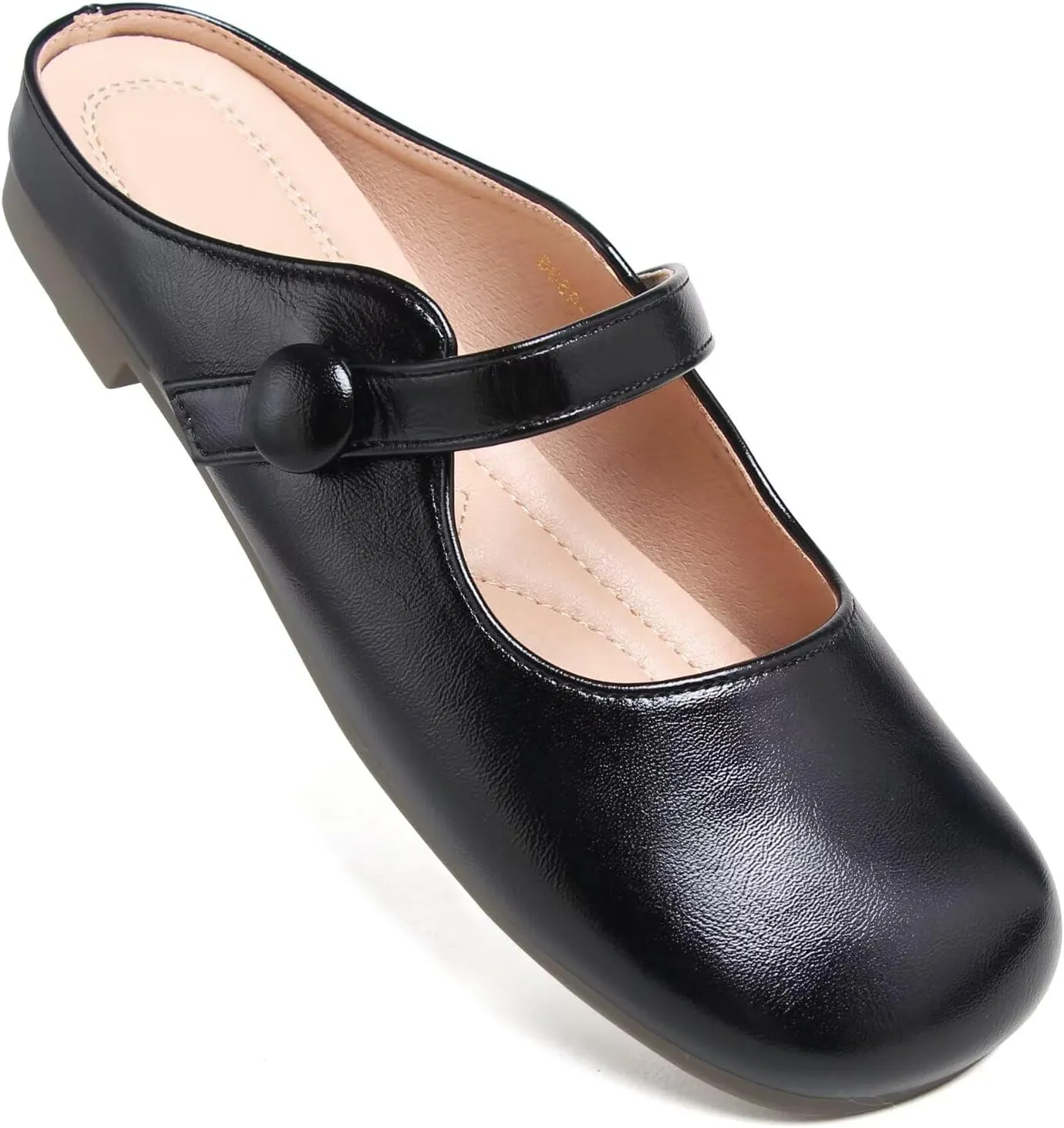 TN TANGNEST Women's Ballet Flats Retro Mary Jane Shoes for Women Cute Square Toe Buckle Dress Flats Soft Work Flats