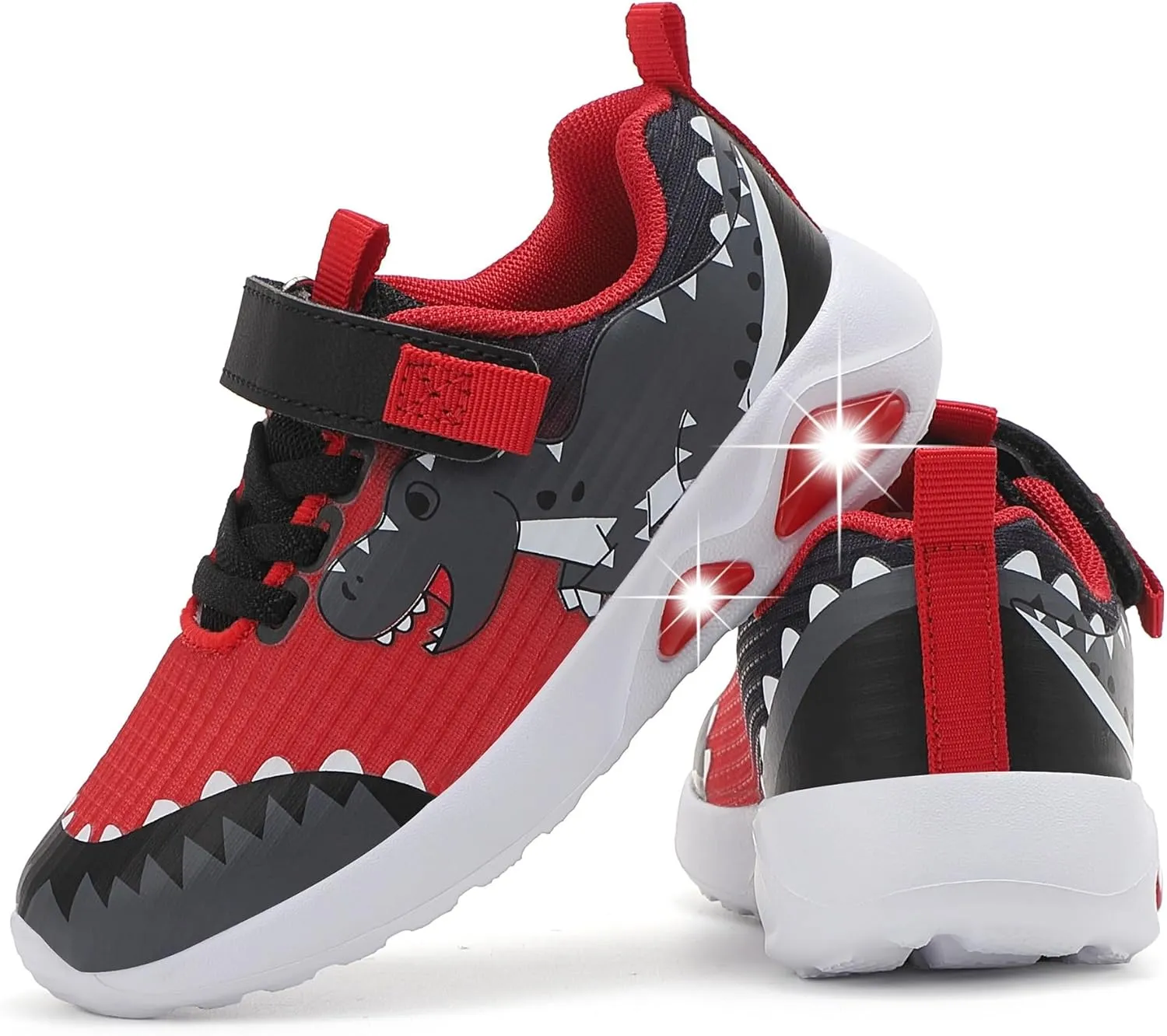 Toddler Boys Light Up Shoes Lightweight LED Flashing Breathable Mesh Walking Sneakers for Toddler and Little Kids
