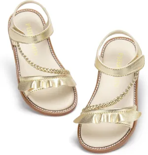 Toddler Girl Sandals - Flower Girl Dress Shoes Open Toe Little Kid Summer Flats