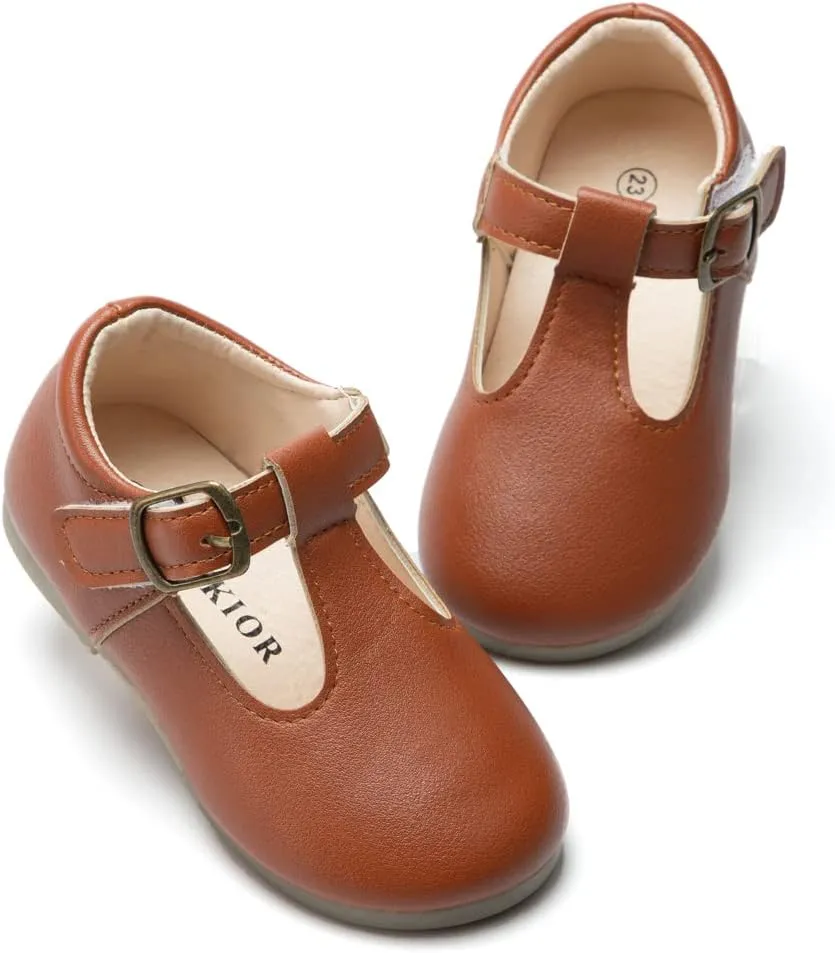 Toddler Girls Mary Jane Dress Shoes Ballet Bow Princess Dance Flats Casual Slip-on Wedding Party Back to School Shoes for Kids