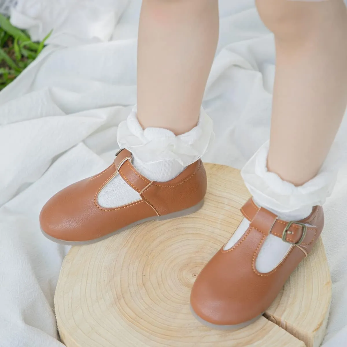 Toddler Girls Mary Jane Dress Shoes Ballet Bow Princess Dance Flats Casual Slip-on Wedding Party Back to School Shoes for Kids