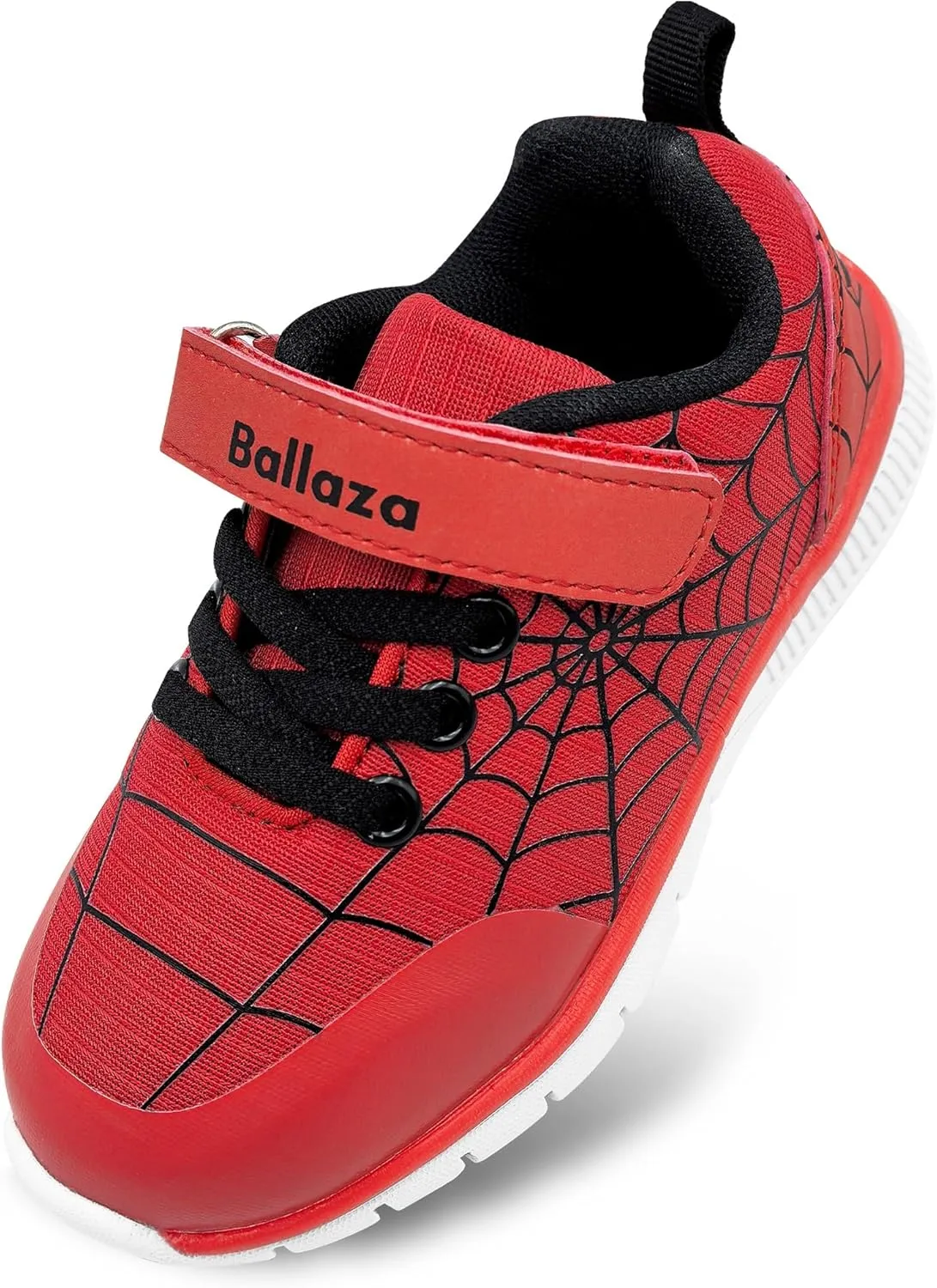 Toddler Kid Spider Design Sneakers with Non-Slip Sole, Breathable Mesh, and Hook-and-Loop Closure