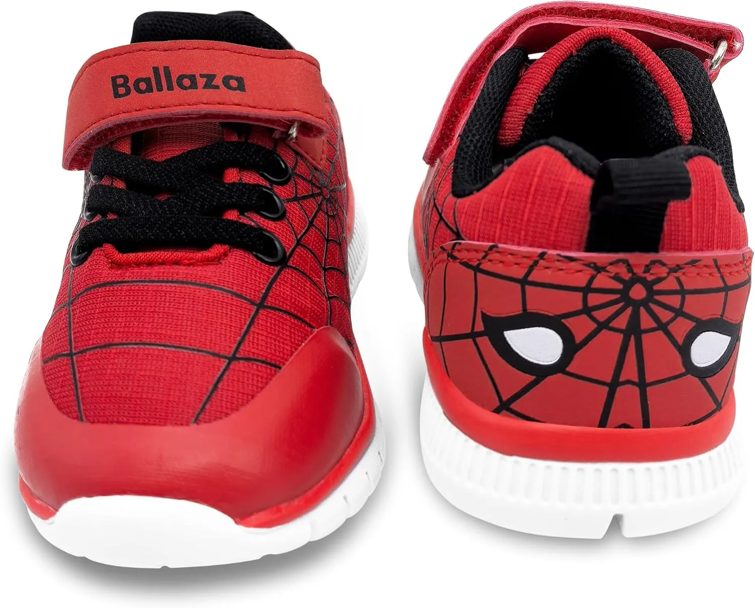 Toddler Kid Spider Design Sneakers with Non-Slip Sole, Breathable Mesh, and Hook-and-Loop Closure