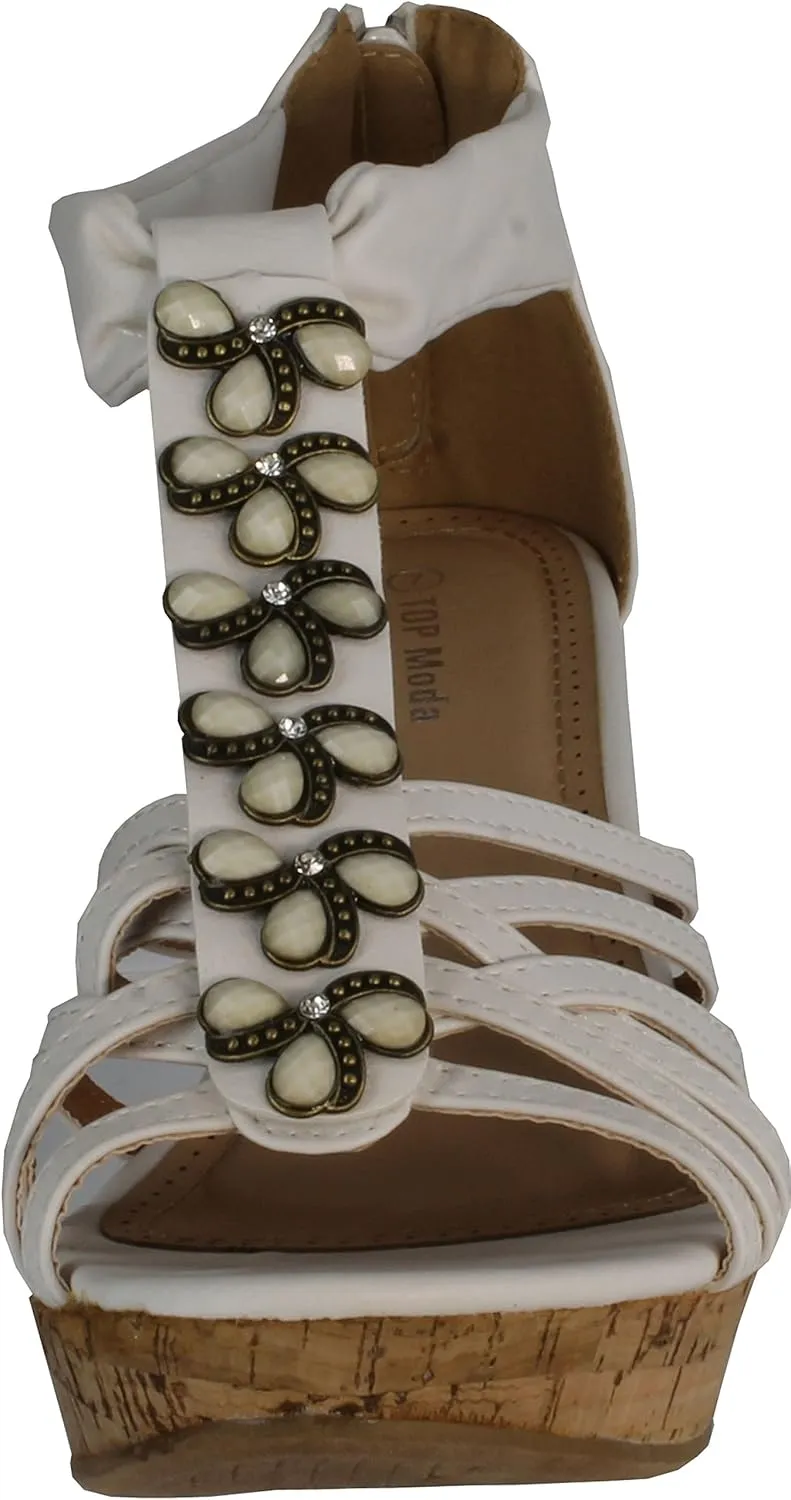TOP Moda Women's Ds-6 Wedge Sandals